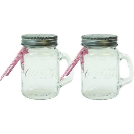 Coca Cola #CC393 Coca-Cola Mason Jar Salt & Pepper Shakers (Set of 2)