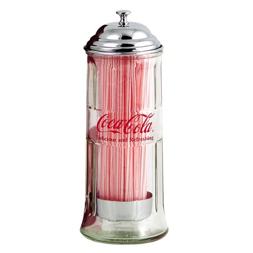 Coca Cola #CC322 Glass Straw Dispenser