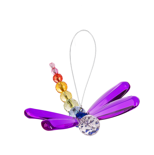 Crystal Expressions by Ganz: Beaded Dragonfly Ornament #ACRY-399 PURPLE (Number 1) 