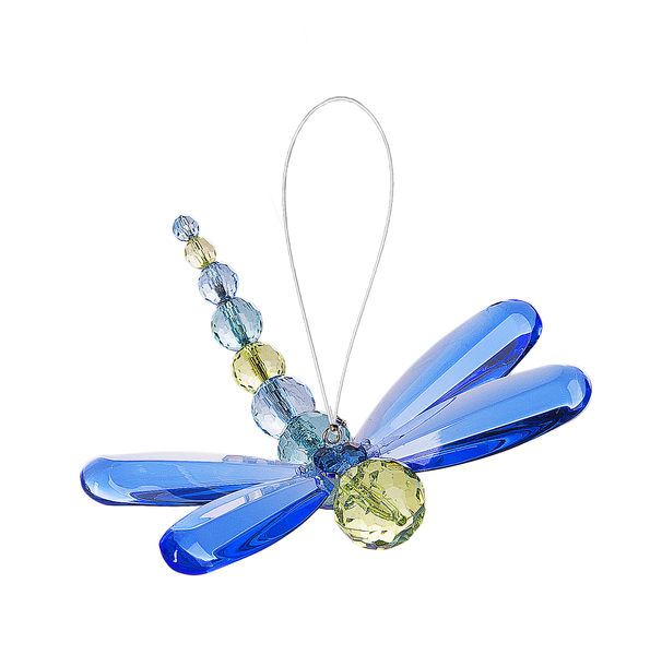 Ganz Crystal Expression Acrylic Blue Beaded Dragonfly Orn  Suncatcher Free Ship 