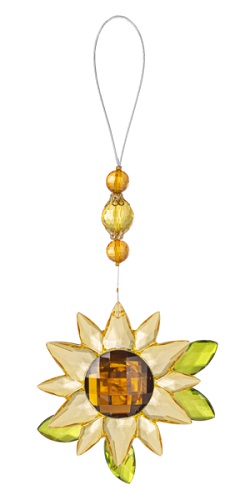 Crystal Expressions by Ganz: Sunflower Pendant with Leaves #ACRYF-61