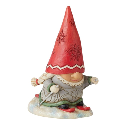 Jim Shore #6010844 Gnome with Braids Skiing