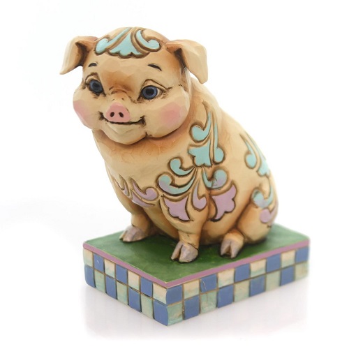 Jim Shore #4057701 Pint Sized Lazy, Loveable Pig