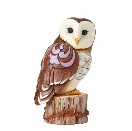 Jim Shore #4055064 Mini Owl on Tree Stump 