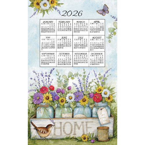 2026 Calendar Towel (3561)  Home Floral (only 1 left)