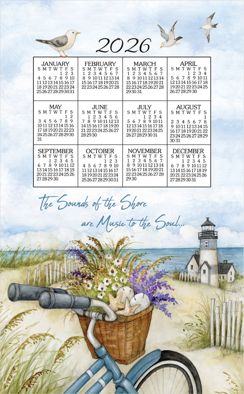 2026 Calendar Towel (3559) Seashore (Shipping in June)