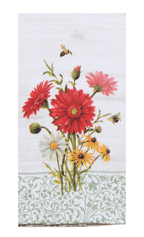 Kay Dee R4410 Floral Buzz Dual Purpose Terry Towel