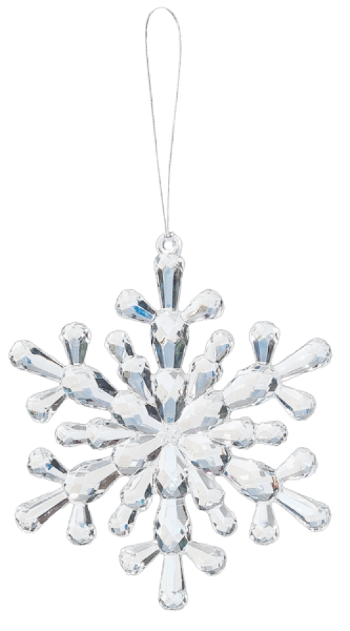 Crystal Expressions by Ganz: Glo-Flake Ornament #ORN-SNW-2 (Number 3)