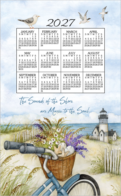 2027 Calendar Towel (3582) Seashore 