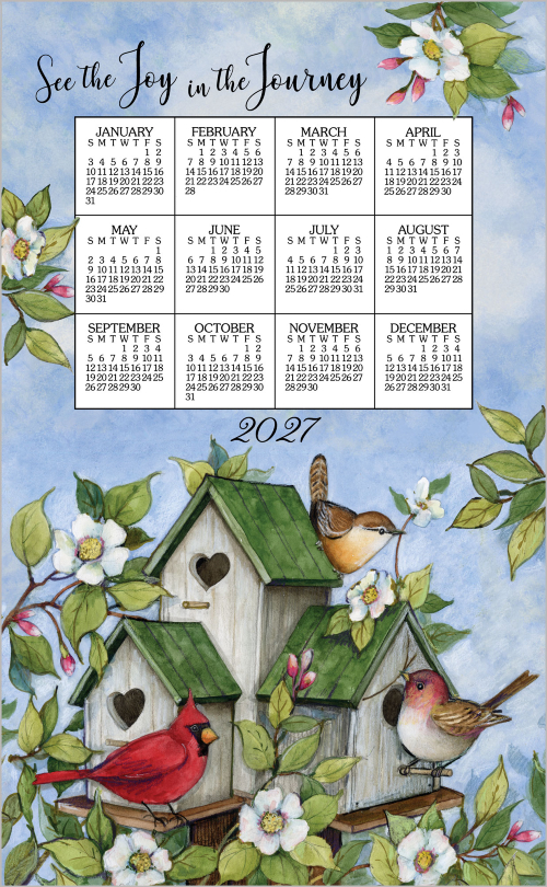 2027 Calendar Towel (3583) Birdhouses  