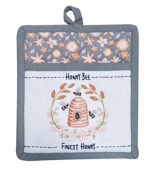 Kay Dee (R4762) Bee Inspired Embroidered Pocket Mitt