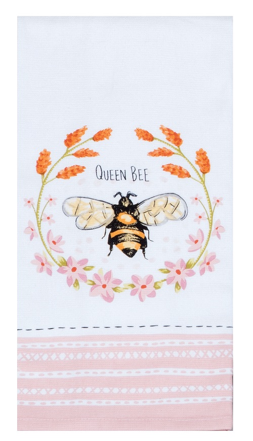 Kay Dee (R4760) Bee Inspired Queen Bee Dual Purpose Terry Towel 