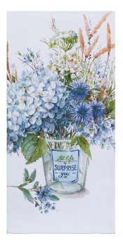 BohemianBlueHydrangeaDualPurposeTerryTowelLittle