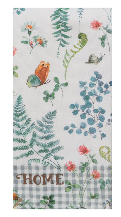 Kay Dee (R7060) Cottage Core Home Fern Dual Purpose Terry Towel