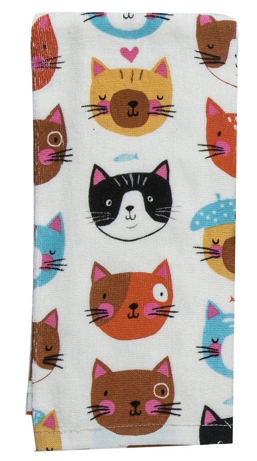 Kay Dee (R3820) Crazy Cat Terry Towel