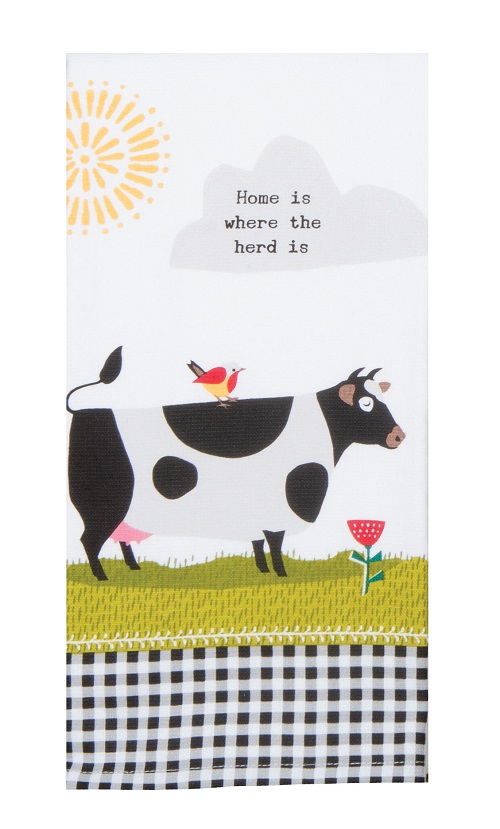 Kay Dee (R4820) Farm Charm Cow Dual Purpose Terry Towel