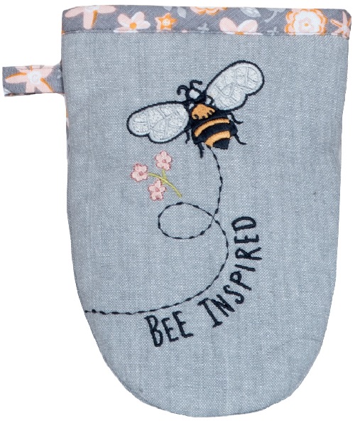 Kay Dee (R4765) Bee Inspired Embroidered Grabber Mitt