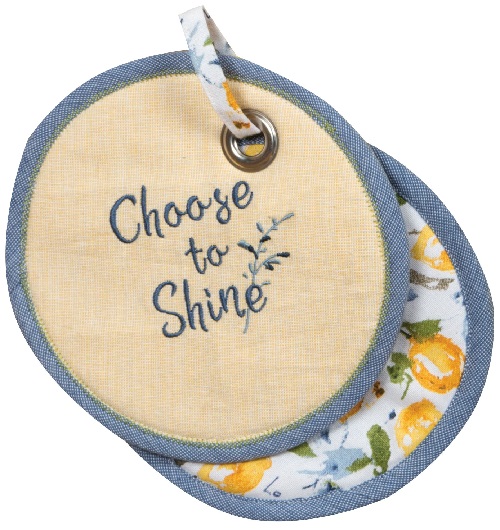 Kay Dee (R6722) Zest of Happy Embroidered Potholder
