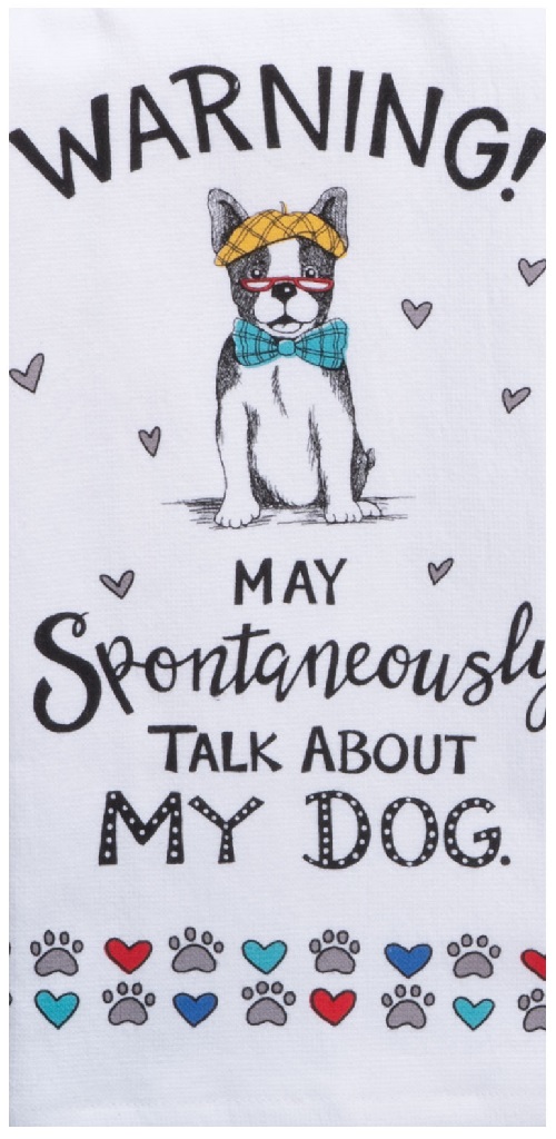 Kay Dee (R7493) Pet Lovers Only Talk About Dog Dual Purpose Terry Towel