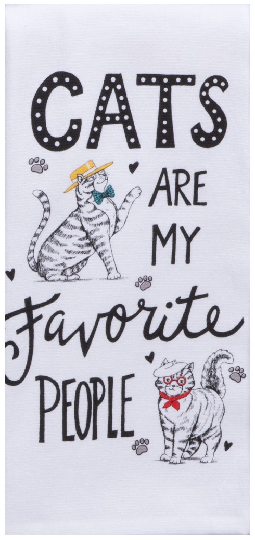 Kay Dee (R7499) Pet Lovers Only Favorite People Cat Dual Purpose Terry Towel