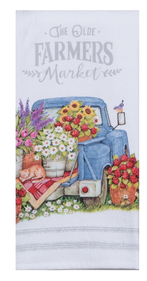 Kay Dee (R7573) Flower Market Farmer's Market Dual Purpose Terry Towel