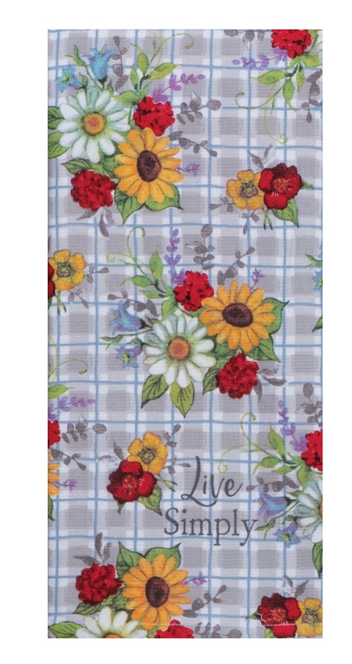 Kay Dee (R7578) Flower Market Floral Toss Dual Purpose Terry Towel