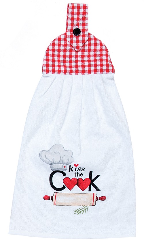 Kay Dee (R3869) Kiss The Cook Tie Towel