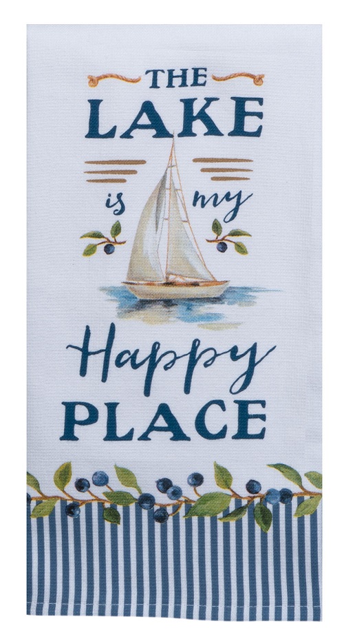 Kay Dee (R5910) Lakeside Retreat Happy Place Dual Purpose Terry Towel