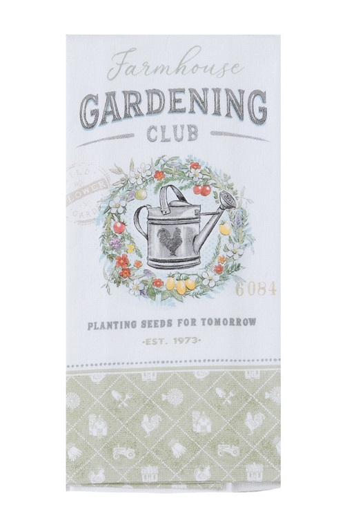 Kay Dee (R7110) Local Market Farmhouse Gardening Dual Purpose Terry Towel