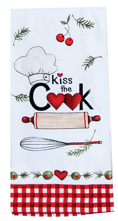 Kay Dee (R3860) Kiss the Cook Terry Towel 
