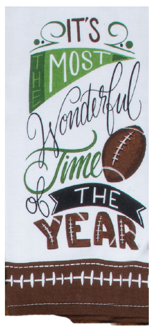 Kay Dee (H3595) Football Wonderful Time Dual Purpose Terry Towel