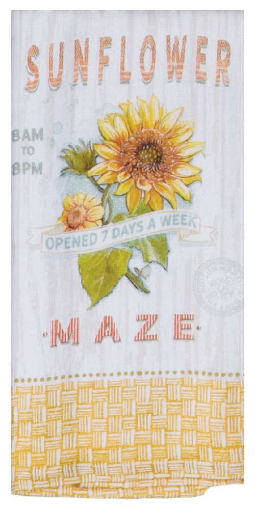 Kay Dee (H6070) Sunflower Maze Dual Purpose Terry Towel