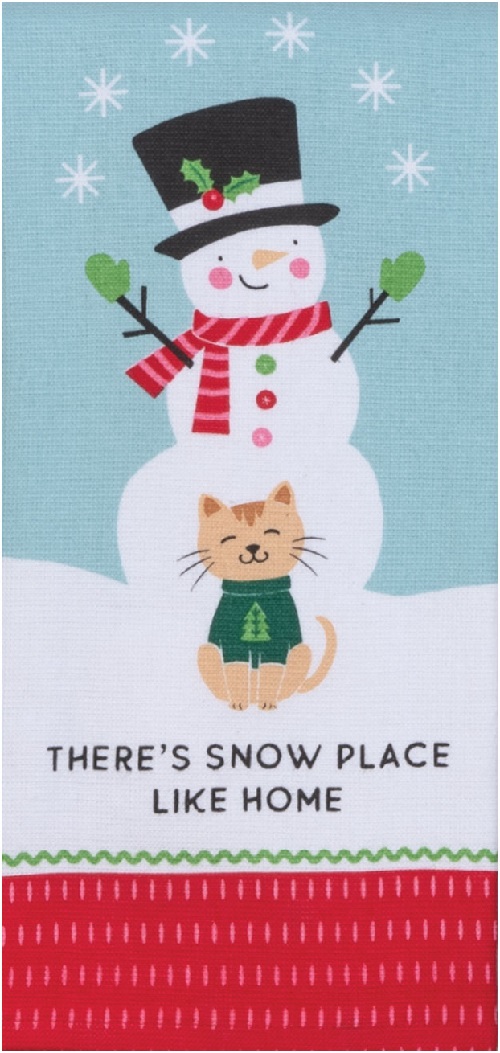 Kay Dee (H6447) Christmas Pets Snow Place Dual Purpose Terry Towel