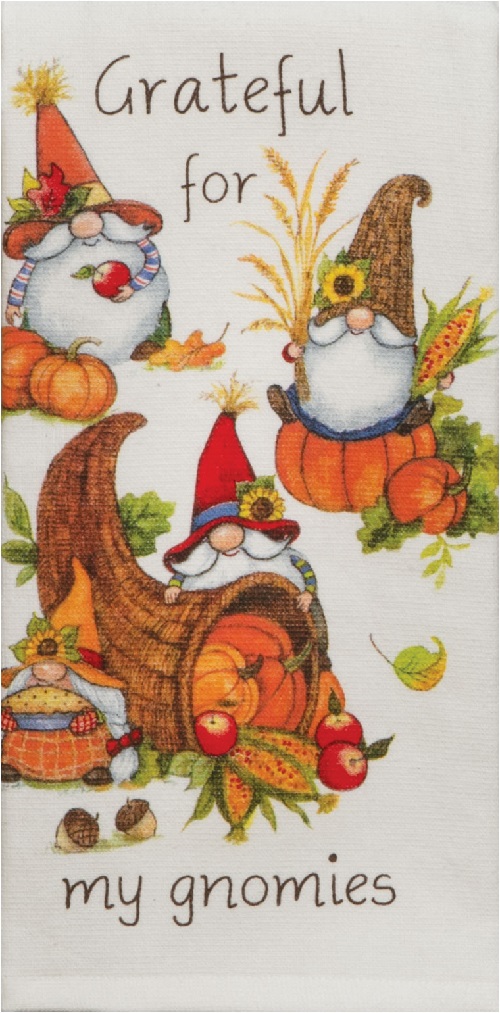 Kay Dee (H6607) Harvest Gnome Grateful Gnome Dual Purpose Terry Towel