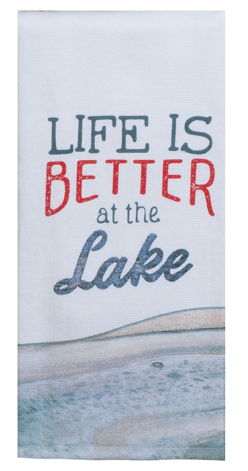 Kay Dee (R6770) Tranquility Lake Life is Better Dual Purpose Terry Towel