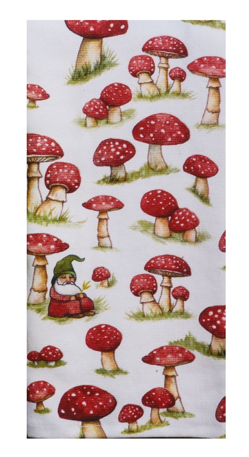 Kay Dee (R7220) Garden Gnomes Mushroom Dual Purpose Terry Towel