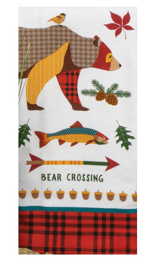 Kay Dee (R7225) Forest Friends Bear Crossing Dual Purpose Terry Towel