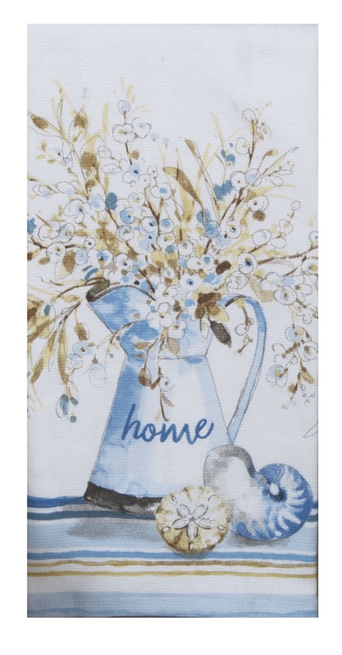 Kay Dee (R7290) Blue Escape Home Bouquet Dual Purpose Terry Towel