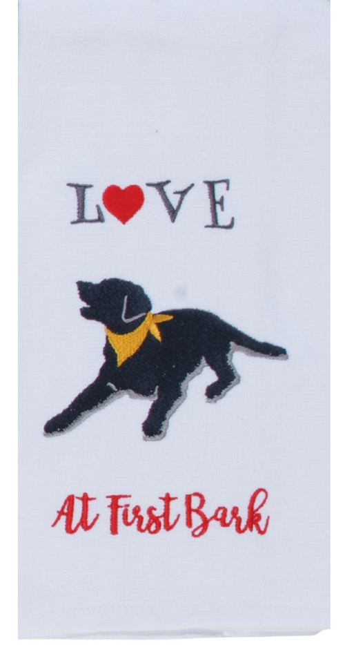 Kay dee (R7337) Pet Lovers Only Love Dog Embroidered Dual Purpose Terry Towel