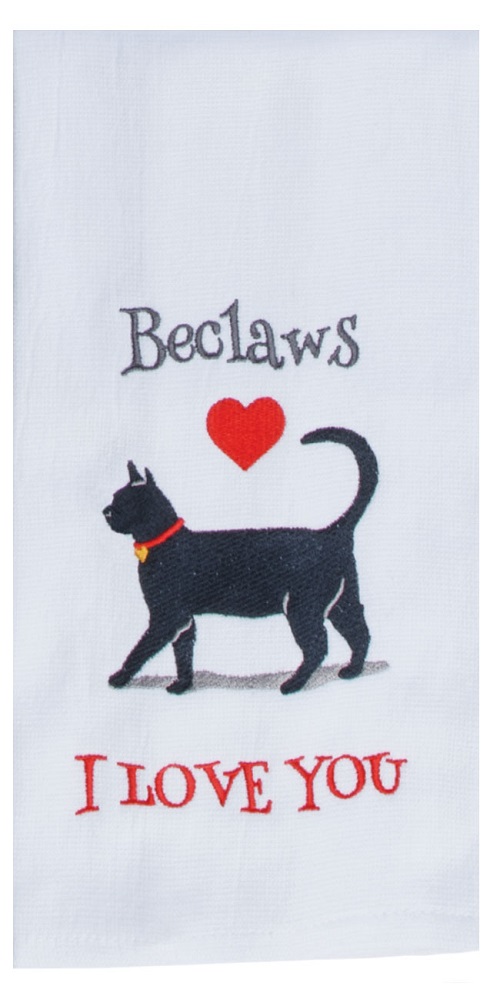 Kay Dee (R7345) Pet Lovers Only Beclaws Embroidered Dual Purpose Terry Towel