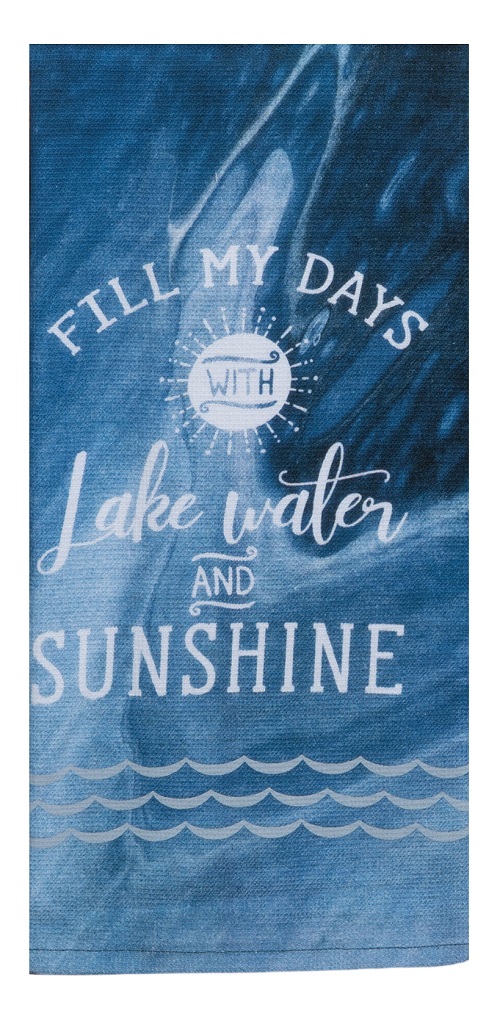 Kay Dee (R6771) Tranquility Lake Water Sunshine Dual Purpose Terry Towel 