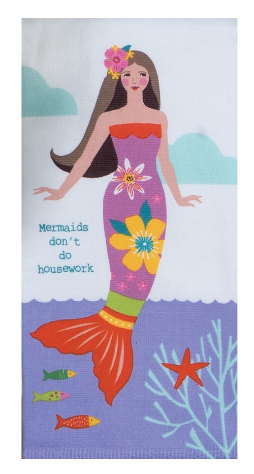 Kay Dee (R5331) Summer Fun Mermaid Dual Purpose Terry Towel
